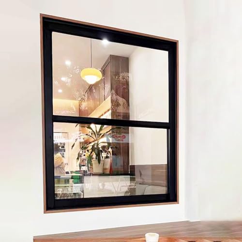 Schiebefenster mit Glas und Schloss, belüfteter Aluminiumrahmen für verbesserte Luftzirkulation zu Hause, ideal für Haus, Loft, Spielhaus und Badezimmer Schiebefenster mit Glas und Schloss, belüfteter Aluminiumrahmen für verbesserte Luftzirkulation zu Hause, ideal für Haus, Loft, Spielhaus und Badezimmer von Generisch