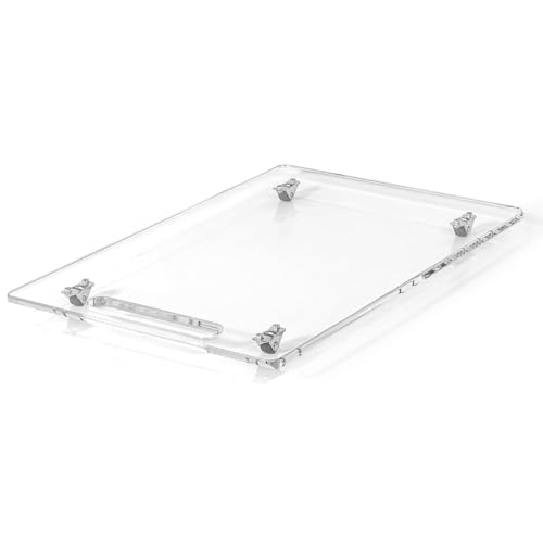 Schieberie -Kaffeetablett für Arbeitsplatten, Acryl -Geräte -Slider -Tablett mit Gummirädern | 14x13in Halter Grundlage für Küchenmaschine Cafe Bar Utility unter Schrankmischer Toaster von Generisch