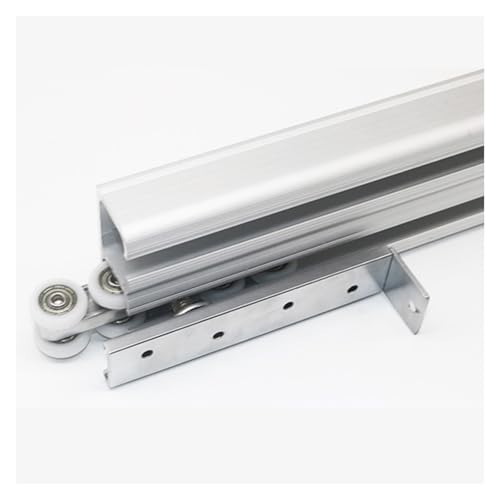 Schiebetür-Hardware-Kit – Aluminiumschiene mit Rollen und Soft-Close, einfache Installation für reibungslose Bypass-Türsysteme Schiebetür-Hardware-Kit – Aluminiumschiene mit Rollen und Soft-Close, einfache Installation für reibungslose Bypass-Türsysteme von Generisch