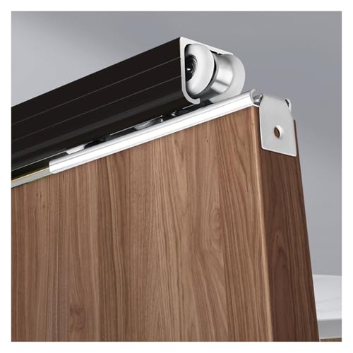 Schiebetür-Set, Schienenschiene, Decken-Wandhalterungssystem für Innentaschen, Faltpaneele, Kleiderschränke, reibungslose Bedienung, einfache Installation Schiebetür-Set, Schienenschiene, Decken-Wandhalterungssystem für Innentaschen, Faltpaneele, Kleiderschränke, reibungslose Bedienung, einfache Installation von Generisch