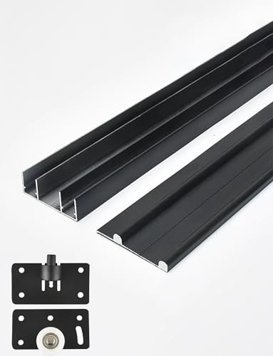 Schiebetürschienen Set, Dreifachschiene Silent Glider Ersatzkit für Kleiderschrank und Glastüren Schiebetürschienen Set, Dreifachschiene Silent Glider Ersatzkit für Kleiderschrank und Glastüren von Generisch