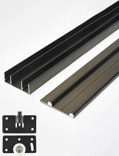 Schiebetürschienen Set, Dreifachschiene Silent Glider Ersatzkit für Kleiderschrank und Glastüren Schiebetürschienen Set, Dreifachschiene Silent Glider Ersatzkit für Kleiderschrank und Glastüren von Generisch
