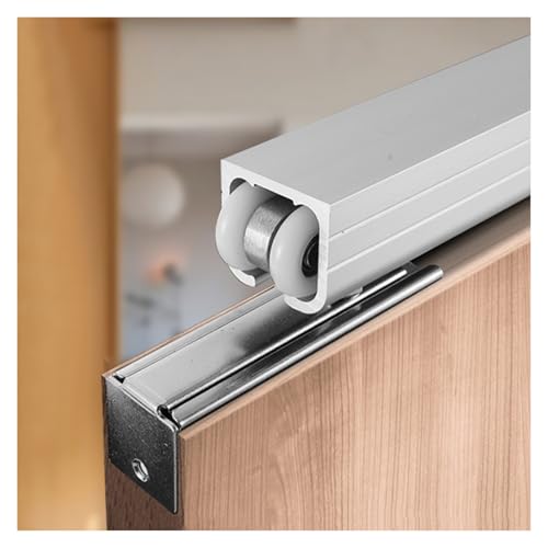 Schiebetürschienen-Set, robustes Scheunentor-Hardware-Kit mit 8 Rädern für reibungslosen Betrieb, ideal für Kleiderschränke und Balkon-Trennwände Schiebetürschienen-Set, robustes Scheunentor-Hardware-Kit mit 8 Rädern für reibungslosen Betrieb, ideal für Kleiderschränke und Balkon-Trennwände von Generisch