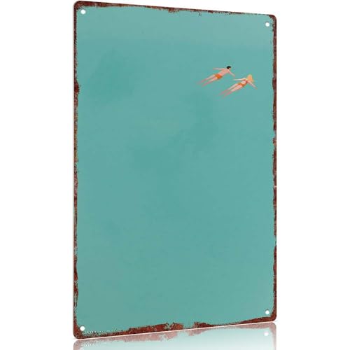 Schild mit Aufschrift "Man and Blonde Woman Floating in Pool", süßes Sommer-Poster, Strandhaus, Blechschild für Zuhause, Schlafzimmer, Wohnheim, Wanddekoration, 30,5 x 20,3 cm Schild mit Aufschrift "Man and Blonde Woman Floating in Pool", süßes Sommer-Poster, Strandhaus, Blechschild für Zuhause, Schlafzimmer, Wohnheim, Wanddekoration, 30,5 x 20,3 cm von Generisch