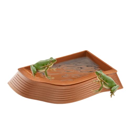 Schildkröte Wasserschale - Reptilien Futternapf Eckbadewanne | Rutschfestes Schildkröten-Kletterbecken mit rechtwinkligem Design für Terrarien, Multifunktionaler Badebehälter für Eidechsen, Frösche Schildkröte Wasserschale - Reptilien Futternapf Eckbadewanne | Rutschfestes Schildkröten-Kletterbecken mit rechtwinkligem Design für Terrarien, Multifunktionaler Badebehälter für Eidechsen, Frösche von Generisch