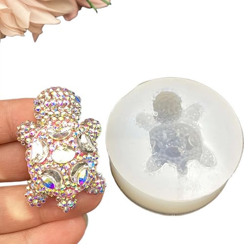 Schildkröten-Silikonform – Diamant-Schildkrötenform für Harz-Kunst, Epoxid-Untersetzer, Kerzen und Seifenherstellung, flexible und antihaftbeschichtete Bastelform für DIY-Geschenke und Heimdekoration von Generisch
