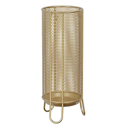 Schirmhalter aus Metall für Zuhause, Büro, Hotel, Lobby, tragbares Aufbewahrungsregal mit Gold-Finish, verschönern Sie Ihre Regenschirme mit Stil von Generisch
