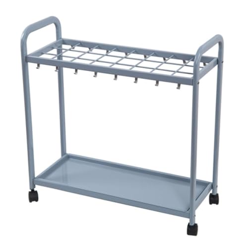 Schirmhalter aus Metall mit großem Fassungsvermögen, robuster Schirmständer mit Rollen für Eingangsbereich und Flur, stabiler Rahmen und rutschfeste Fußpolsterung, 69,5 x 28 x 70 cm Schirmhalter aus Metall mit großem Fassungsvermögen, robuster Schirmständer mit Rollen für Eingangsbereich und Flur, stabiler Rahmen und rutschfeste Fußpolsterung, 69,5 x 28 x 70 cm von Generisch