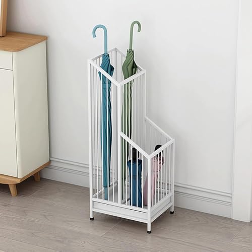 Schirmständer aus Metall mit auslaufendem Tablett für platzsparende Organisation im Eingangsbereich und im Flur Schirmständer aus Metall mit auslaufendem Tablett für platzsparende Organisation im Eingangsbereich und im Flur von Generisch