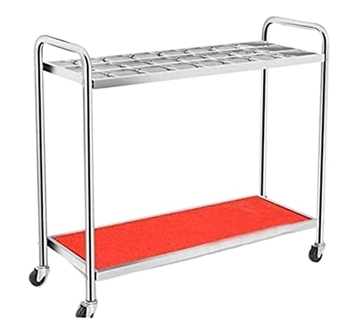 Schirmständer mit Universalrädern, langlebiger Edelstahlhalter für Hotels & Hallen, Optimale Größe (88 x 34 x 77 cm), Stilvolle Bodenstütze von Generisch