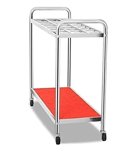 Schirmständer mit Universalrädern, langlebiger Edelstahlhalter für Hotels & Hallen, Optimale Größe (88 x 34 x 77 cm), Stilvolle Bodenstütze von Generisch