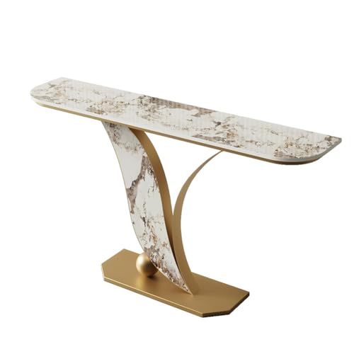 Schlanker, schmaler Konsolentisch mit stabilem Metallrahmen, perfekt für Eingangsbereich, Flur, Wohnzimmer und Büro Schlanker, schmaler Konsolentisch mit stabilem Metallrahmen, perfekt für Eingangsbereich, Flur, Wohnzimmer und Büro von Generisch
