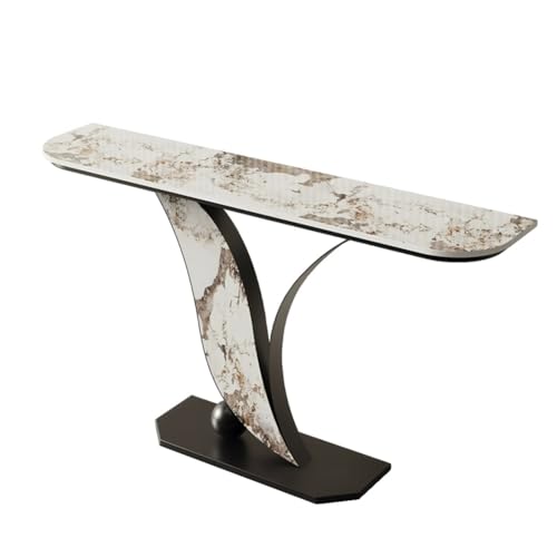 Schlanker, schmaler Konsolentisch mit stabilem Metallrahmen, perfekt für Eingangsbereich, Flur, Wohnzimmer und Büro von Generisch