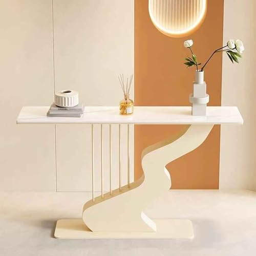 Schlanker Konsolentisch mit geometrischem Metallrahmen, platzsparendes Design für Eingangsbereich, Wohnzimmer oder Flur Schlanker Konsolentisch mit geometrischem Metallrahmen, platzsparendes Design für Eingangsbereich, Wohnzimmer oder Flur von Generisch
