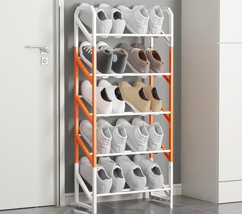 Schlankes Schuhregal für kleine Räume, leichtes Schuhregal für Schrank, Eingangsbereich, Flur, platzsparend, Mini-Schuhständer, Aufbewahrungsregal Schlankes Schuhregal für kleine Räume, leichtes Schuhregal für Schrank, Eingangsbereich, Flur, platzsparend, Mini-Schuhständer, Aufbewahrungsregal von Generisch