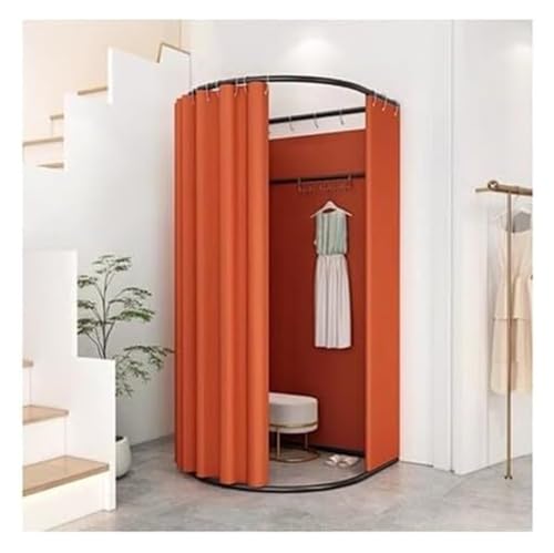 Schlichtes Ankleideraum-Sichtschutzfach für Büro, Metallrahmen und Verdunkelungsvorhänge, 100 x 95 x 200 cm, stilvolle, platzsparende Lösung für Privatsphäre Schlichtes Ankleideraum-Sichtschutzfach für Büro, Metallrahmen und Verdunkelungsvorhänge, 100 x 95 x 200 cm, stilvolle, platzsparende Lösung für Privatsphäre von Generisch