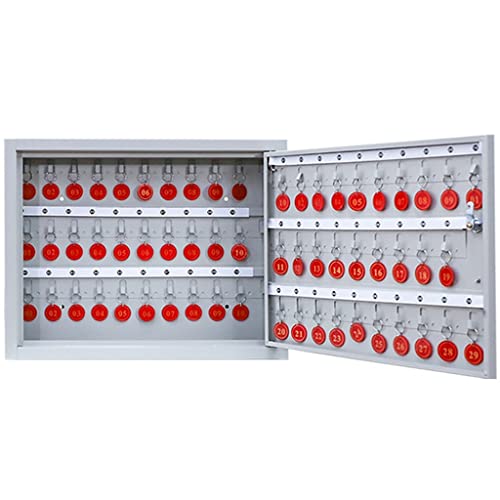 Schlüsselkasten zur Wandmontage, Schlüsselnizer aus Stahl für 62 Schlüssel, platzsparendes graues Design, Maße 48,5 x 58 x 9 cm Schlüsselkasten zur Wandmontage, Schlüsselnizer aus Stahl für 62 Schlüssel, platzsparendes graues Design, Maße 48,5 x 58 x 9 cm von Generisch