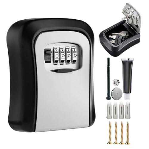 Schlüsselverriegelungsbox | Wandmontierte Schlüsselhalter 4-Ziffer Kombination Code Safe Anti-Diebstahl-Speicherbox | Reassierbares Sicherheitslockk Für Baustellen Home Garage B & B Access Schlüsselverriegelungsbox | Wandmontierte Schlüsselhalter 4-Ziffer Kombination Code Safe Anti-Diebstahl-Speicherbox | Reassierbares Sicherheitslockk Für Baustellen Home Garage B & B Access von Generisch