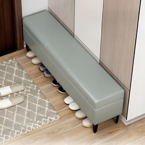 Schmale, gepolsterte Sitzbank mit Stauraum, wasserdichter Eingangssitz mit aufklappbarem Stauraum, stilvoller langer Schuhhocker für Schlafzimmer und Flur, 60 cm Schmale, gepolsterte Sitzbank mit Stauraum, wasserdichter Eingangssitz mit aufklappbarem Stauraum, stilvoller langer Schuhhocker für Schlafzimmer und Flur, 60 cm von Generisch