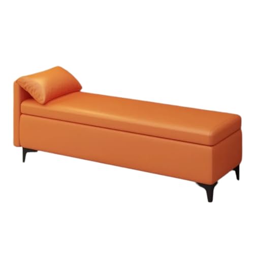 Schmale Ottomane mit Stauraum, 80 cm, mit gepolstertem Kunstleder-Kissen, stilvolle Aufbewahrungslösung für Wohnzimmer, Schlafzimmer oder Eingangsbereich Schmale Ottomane mit Stauraum, 80 cm, mit gepolstertem Kunstleder-Kissen, stilvolle Aufbewahrungslösung für Wohnzimmer, Schlafzimmer oder Eingangsbereich von Generisch