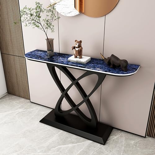 Schmaler Konsolentisch für Flur, luxuriöser moderner Akzenttisch mit Metallfuß, perfekt hinter Sofa oder Eingangsbereich Schmaler Konsolentisch für Flur, luxuriöser moderner Akzenttisch mit Metallfuß, perfekt hinter Sofa oder Eingangsbereich von Generisch