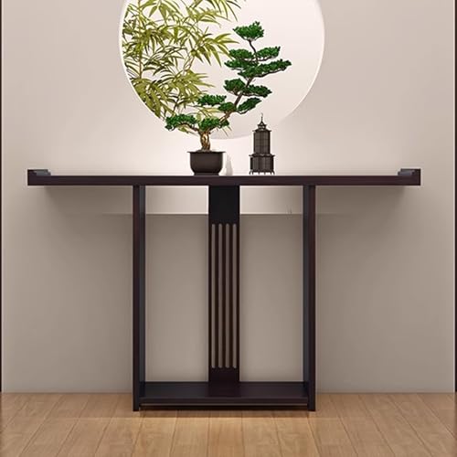 Schmaler Konsolentisch für den Eingangsbereich, Holzmöbel, schmaler Sofatisch für Wohnzimmer, schwarz, 160 cm, stilvolle und funktionale Heimdekoration Schmaler Konsolentisch für den Eingangsbereich, Holzmöbel, schmaler Sofatisch für Wohnzimmer, schwarz, 160 cm, stilvolle und funktionale Heimdekoration von Generisch