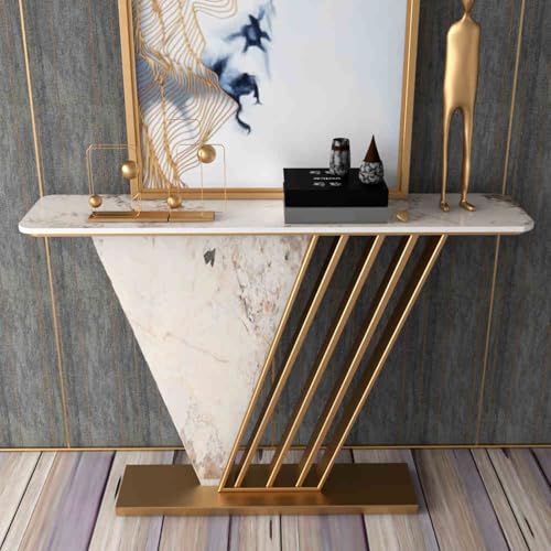Schmaler Konsolentisch mit Metallsockel – moderner 120 cm Eingangs-Sofatisch für Wohnzimmer und Flur – stilvolle Akzentmöbel in beigefarbenem Finish Schmaler Konsolentisch mit Metallsockel – moderner 120 cm Eingangs-Sofatisch für Wohnzimmer und Flur – stilvolle Akzentmöbel in beigefarbenem Finish von Generisch