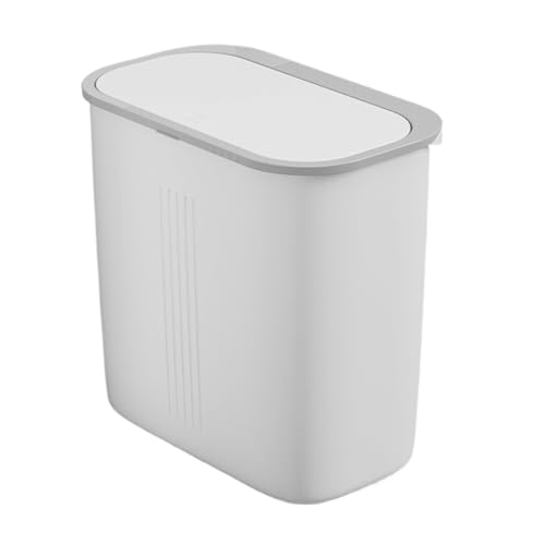 Schmaler Mülleimer - Abfalleimer Mit Drucköffnung Für Kantine Und Schreibtisch | Berührungsloser Deckel Behälter Mit Geruchsblockierung Für Küche Waschbecken Badezimmer Nachttisch Wäscheraum von Generisch