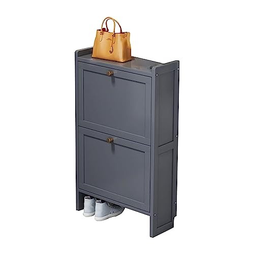 Schmaler Rattan-Schuhschrank für den Eingangsbereich – freistehendes Schuhregal aus Holz mit Metallbeinen, schmale Aufbewahrungslösung für Schuhe, stilvolles Rattan-Design, platzsparend Schmaler Rattan-Schuhschrank für den Eingangsbereich – freistehendes Schuhregal aus Holz mit Metallbeinen, schmale Aufbewahrungslösung für Schuhe, stilvolles Rattan-Design, platzsparend von Generisch