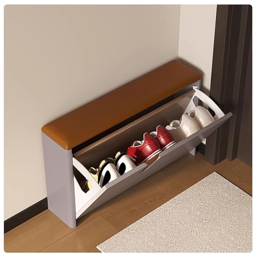 Schmaler Schuhschrank mit weichem Kissen Sitzbank Eingang Schuhaufbewahrung Flur Stilvolles Schuhregal mit Sitzfläche für Eingangskorridor und enge Räume Schmaler Schuhschrank mit weichem Kissen Sitzbank Eingang Schuhaufbewahrung Flur Stilvolles Schuhregal mit Sitzfläche für Eingangskorridor und enge Räume von Generisch
