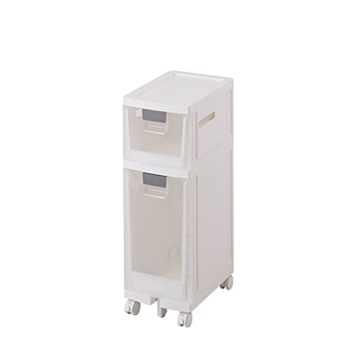 Schmaler hoher Badezimmer-Bodenschrank mit Schubladen, schmaler Aufbewahrungswagen mit transparenten Schubladen und Rollen, Toilettenpapierhalter mit großer Kapazität für kleine Räume und Lücken von Generisch