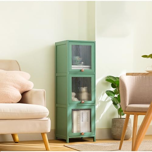 Schmales Bücherregal – kleines Bücherregal und Schrank mit abschließbarer Acryl-Fliptür für Wohnzimmer, Zuhause, 30 x 32 x 106 cm, Grün Schmales Bücherregal – kleines Bücherregal und Schrank mit abschließbarer Acryl-Fliptür für Wohnzimmer, Zuhause, 30 x 32 x 106 cm, Grün von Generisch