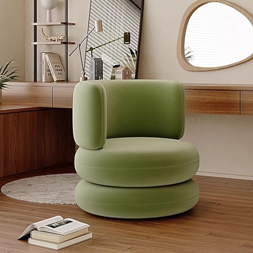 Schminkhocker mit Rückenstütze, moderner runder Sitz für Schminktisch, bequemer Stuhl für Wohnzimmer, Schlafzimmer und Home Office von Generisch