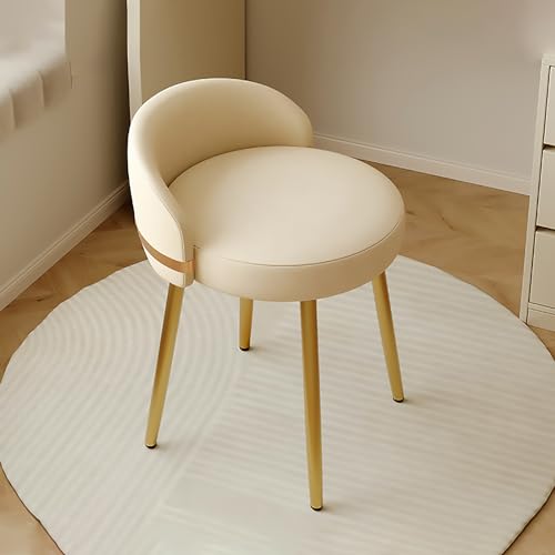 Schminkstuhl aus PU-Leder – Drehstuhl mit niedriger Rückenlehne für bequemes Sitzen im Schlafzimmer, Garderobe, Wohnzimmer – eleganter Akzentstuhl Schminkstuhl aus PU-Leder – Drehstuhl mit niedriger Rückenlehne für bequemes Sitzen im Schlafzimmer, Garderobe, Wohnzimmer – eleganter Akzentstuhl von Generisch