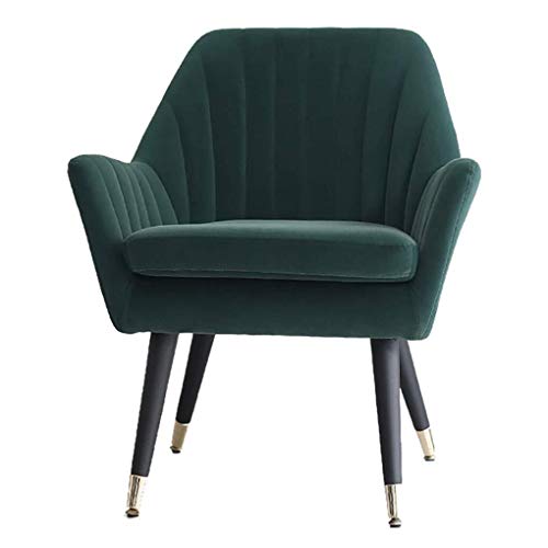 Schminktisch Hocker Stühle Massivholz Esszimmerstuhl Samt Stoff Lounge Stuhl Nordic Single Sofa Stuhl Ergonomische zurück für Restaurant Schlafzimmer Büro Schlafsaal von Generisch