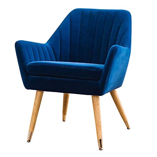 Schminktisch Hocker Stühle Massivholz Esszimmerstuhl Samt Stoff Lounge Stuhl Nordic Single Sofa Stuhl Ergonomische zurück für Restaurant Schlafzimmer Büro Schlafsaal von Generisch