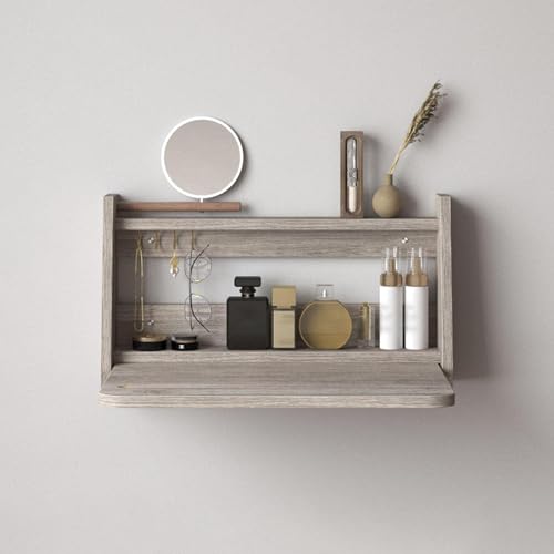 Schminktisch Schminktisch - Wandmontiertes Holz Schminktisch Set mit Spiegel für Schlafzimmer und Wohnzimmer, ideal für Frauen und Mädchen Schminktisch Schminktisch - Wandmontiertes Holz Schminktisch Set mit Spiegel für Schlafzimmer und Wohnzimmer, ideal für Frauen und Mädchen von Generisch