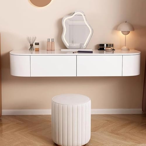 Schminktisch aus Holz mit Spiegelleuchten und Aufbewahrungsregal für Schlafzimmer, kleiner Raum, Weiß Schminktisch aus Holz mit Spiegelleuchten und Aufbewahrungsregal für Schlafzimmer, kleiner Raum, Weiß von Generisch