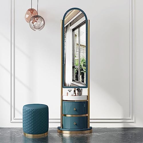Schminktisch in voller Länge mit drehbarem Aufbewahrungsregal – Design vom Boden bis zur Decke für ordentliche Schlafzimmer-Organisation Schminktisch in voller Länge mit drehbarem Aufbewahrungsregal – Design vom Boden bis zur Decke für ordentliche Schlafzimmer-Organisation von Generisch