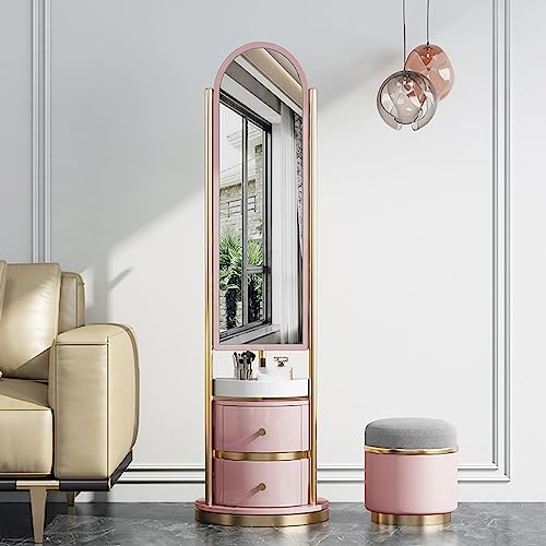Schminktisch in voller Länge mit drehbarem Aufbewahrungsregal – Design vom Boden bis zur Decke für ordentliche Schlafzimmer-Organisation Schminktisch in voller Länge mit drehbarem Aufbewahrungsregal – Design vom Boden bis zur Decke für ordentliche Schlafzimmer-Organisation von Generisch