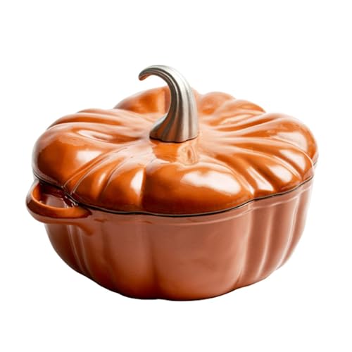 Schmortopf aus emailliertem Gusseisen, kreative Kürbisform, Dutch Oven Bräter mit Deckel, antihaftbeschichtet, tiefer Suppentopf, Induktionsherde und ofenfest Schmortopf aus emailliertem Gusseisen, kreative Kürbisform, Dutch Oven Bräter mit Deckel, antihaftbeschichtet, tiefer Suppentopf, Induktionsherde und ofenfest von Generisch