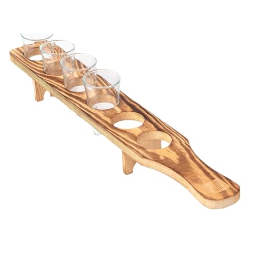Schnapsglässe Set - Holz Tequila Slammer Serving Set | Custom gestaltete Clear Crystal Cups Tabletthalter | Tequila -Schnittgläser -Tablett Servierbrett Organisator für Whisky Schnapsglässe Set - Holz Tequila Slammer Serving Set | Custom gestaltete Clear Crystal Cups Tabletthalter | Tequila -Schnittgläser -Tablett Servierbrett Organisator für Whisky von Generisch