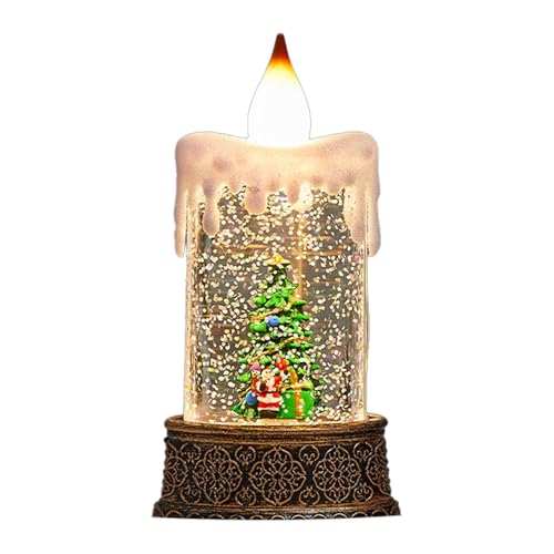 Schneekugel-Kerze, Weihnachts-Glitzerkugel | Batteriebetriebene Schneekugel aus Kunstharz mit Schneefall,Dekorative Weihnachtsdekorationen, Laternen-Kerzen-, eingebauter Motor für -Nachttische, T Schneekugel-Kerze, Weihnachts-Glitzerkugel | Batteriebetriebene Schneekugel aus Kunstharz mit Schneefall,Dekorative Weihnachtsdekorationen, Laternen-Kerzen-, eingebauter Motor für -Nachttische, T von Generisch