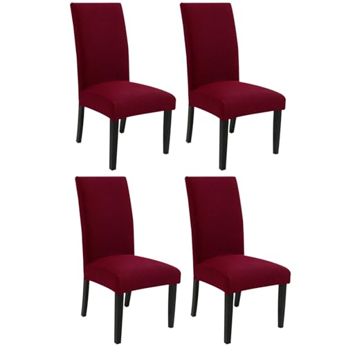 Schonbezüge für Esszimmerstühle, abnehmbar, waschbar, elastisch, für Stühle mit hoher Rückenlehne, perfekt für Restaurants und Zuhause von Generisch