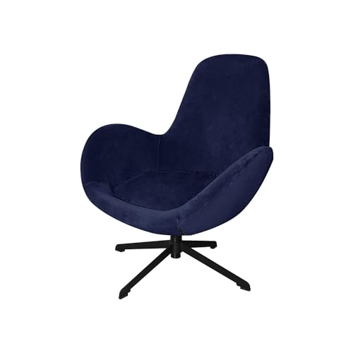 Schonbezug für Drehsessel, modern, mittlere Rückenlehne, mit Seitenarmen, Flügelrücken-Design, 4 Stück, für Wohnzimmer, Schlafzimmer, Heimbüro und Waschtisch, Marineblau von Generisch