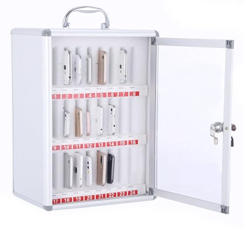 School Factory Handyschrank aus Aluminiumlegierung, mit Schlüssel-Wandhalterung, Telefonspind (24 Bits) von Generisch