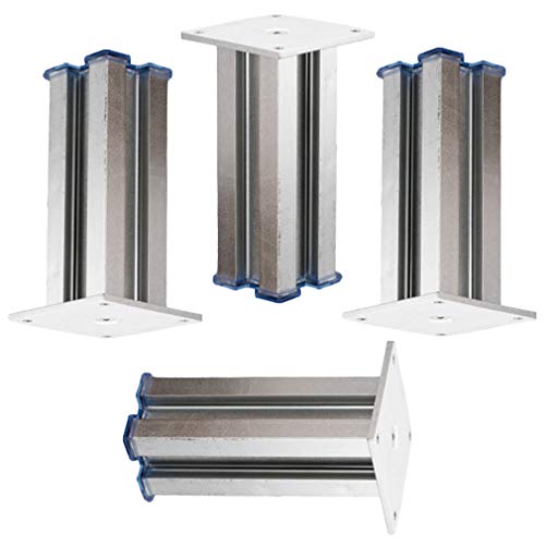 Schrankbeine aus Aluminiumlegierung, Metall-Möbelstütze für Sofa, Kommode, Schrank, Teetisch und Bett, strapazierfähig, 200 kg Traglast, mit Bodenschutzmatten Schrankbeine aus Aluminiumlegierung, Metall-Möbelstütze für Sofa, Kommode, Schrank, Teetisch und Bett, strapazierfähig, 200 kg Traglast, mit Bodenschutzmatten von Generisch