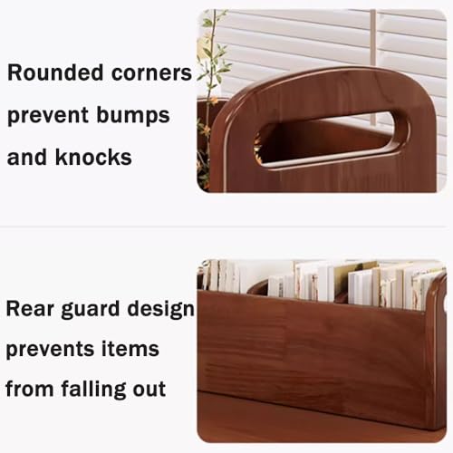 Schreibtisch Bücherregal, Freistehender Desktop Aufbewahrungsregal, Vielseitiges Holz Schreibtisch-Organizer-Regal Für Wohnheim Büro Schule Zuhause(50cm/19.68in) von Generisch