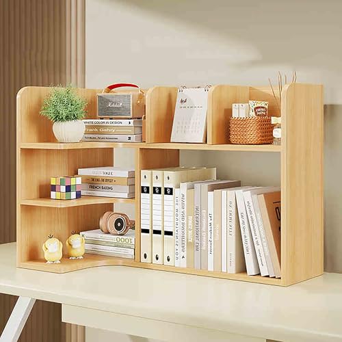 Schreibtisch-Bücherregal-Organizer, 3-stöckiger Computer-Schreibtisch-Stall, Mehrzweck-Präsentationsregal für Zuhause und Büro, vielseitige Desktop-Aufbewahrungslösung von Generisch