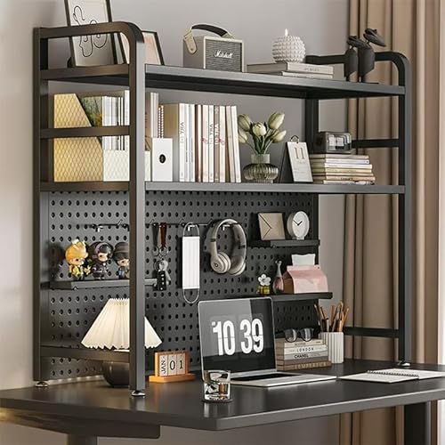 Schreibtisch-Bücherregal aus Metall für Büro und Zuhause, stabiles 3-stöckiges Schreibtischregal, Präsentationsständer für Computertisch oder Arbeitsplatte Schreibtisch-Bücherregal aus Metall für Büro und Zuhause, stabiles 3-stöckiges Schreibtischregal, Präsentationsständer für Computertisch oder Arbeitsplatte von Generisch